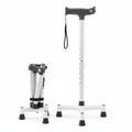 Multifunctional Folding Cane for Elderly – Quad Base & Adjustable Height