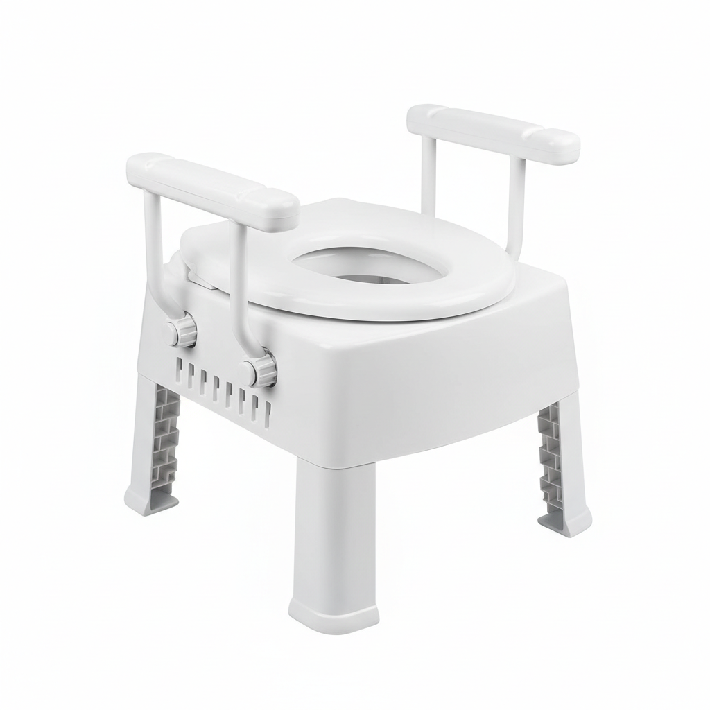 Toilettensitzerhöhung – 7-fach höhenverstellbar mit Armlehnen