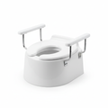 Raised Toilet Seat with Handles – 5" Height Boost for Seniors