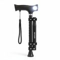 Foldable Telescopic LED Walking Cane – Light-Up Safety Cane for Seniors